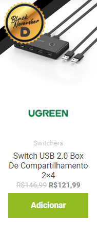 Switch USB 2.0 Box De Compartilhamento 2x4