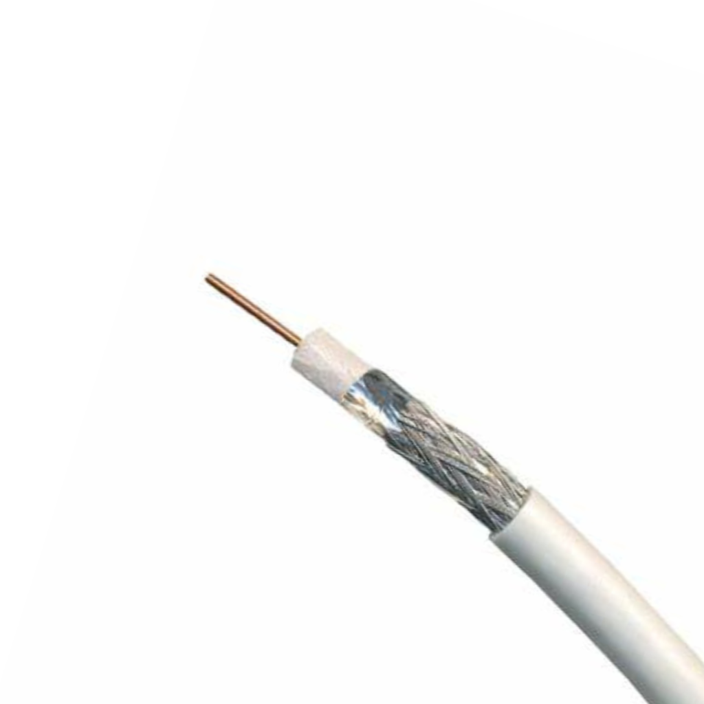 Cabo Coaxial - RGC6 75 Ohms 95% Malha Branco Discabos