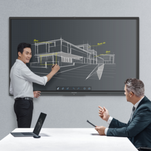 Tela interativa 4K para vídeo conferência