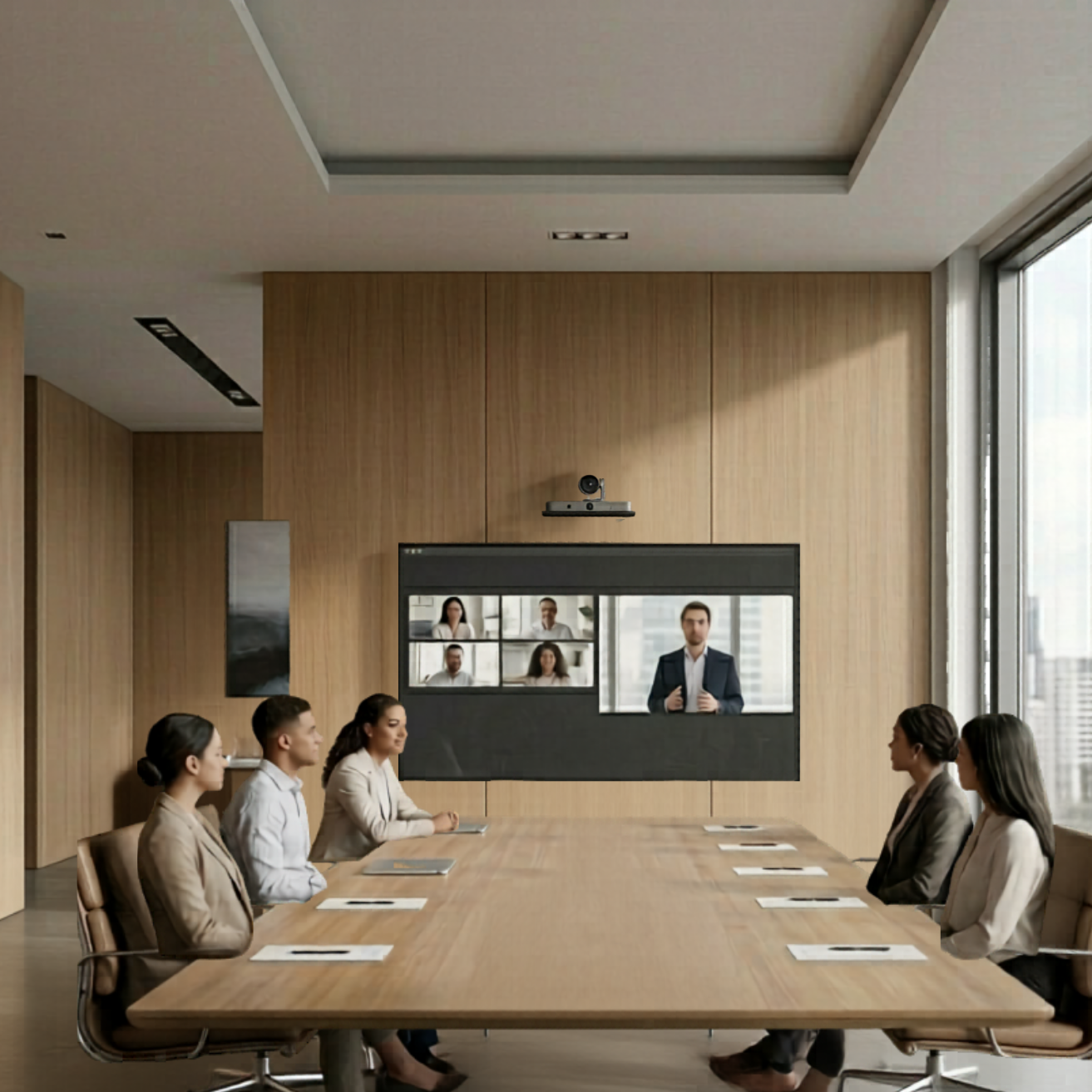 câmera ptz 4k para sala de reunião