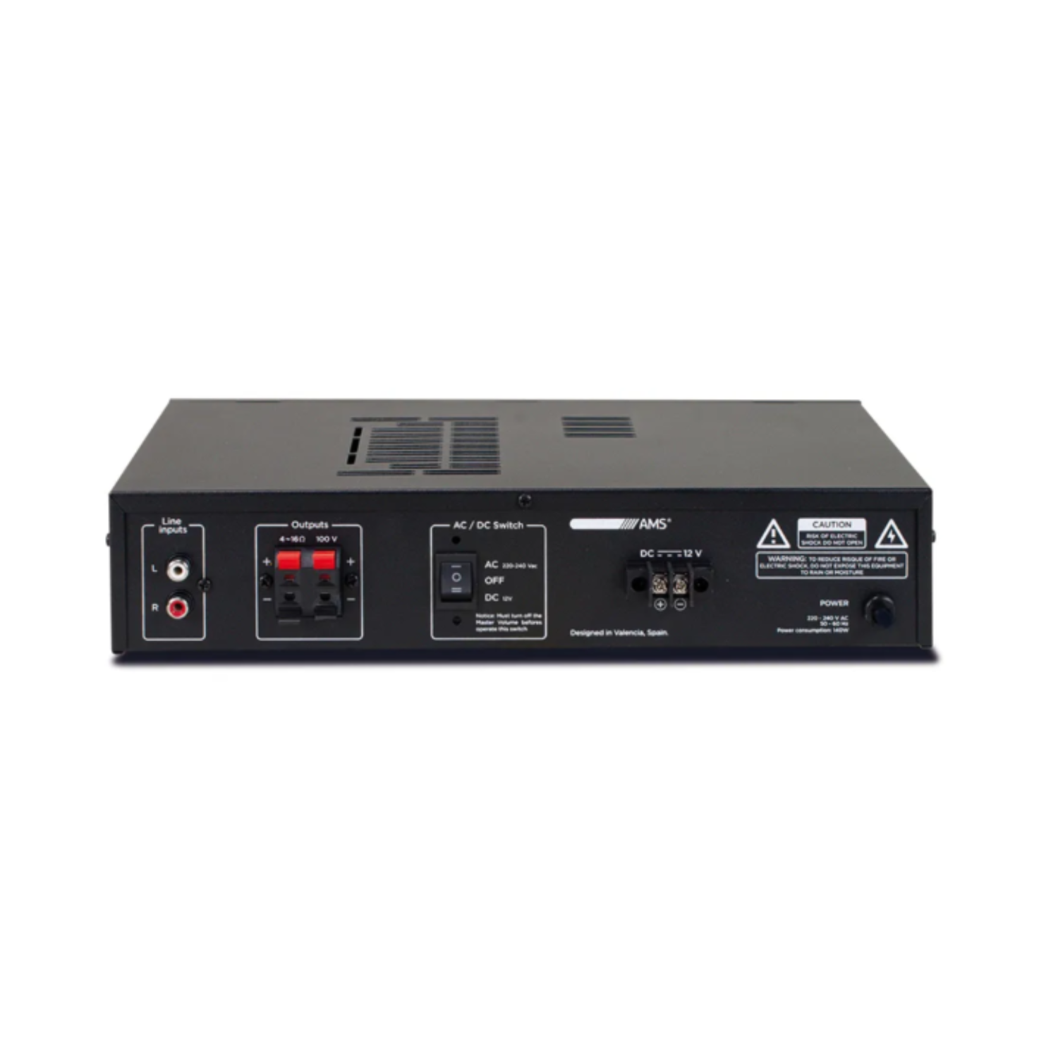 Amplificador de Som Profissional 65W 100V com Bluetooth – AML 65 BT - Imagem 3
